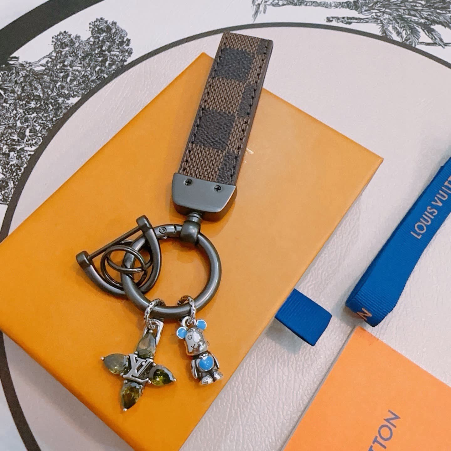 Louis Vuitton Keychain with Charms